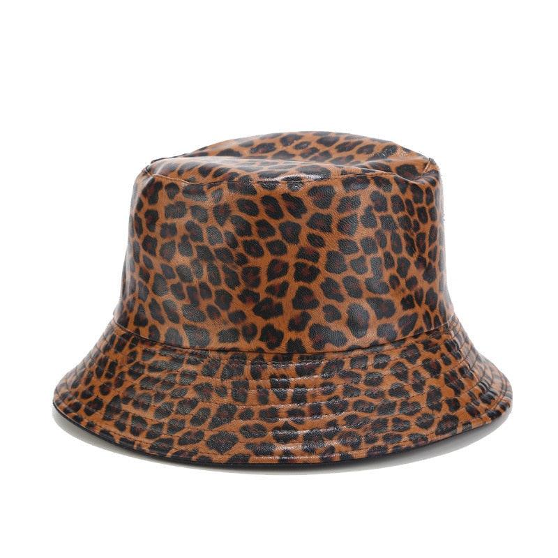 Orange leopard print acrylic Bucket Hat