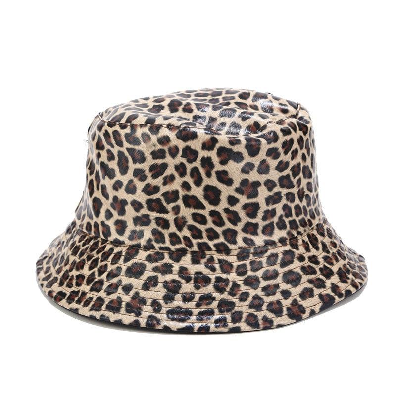 Light leopard print acrylic Bucket Hat