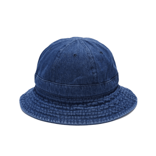 navy denim bucket hat