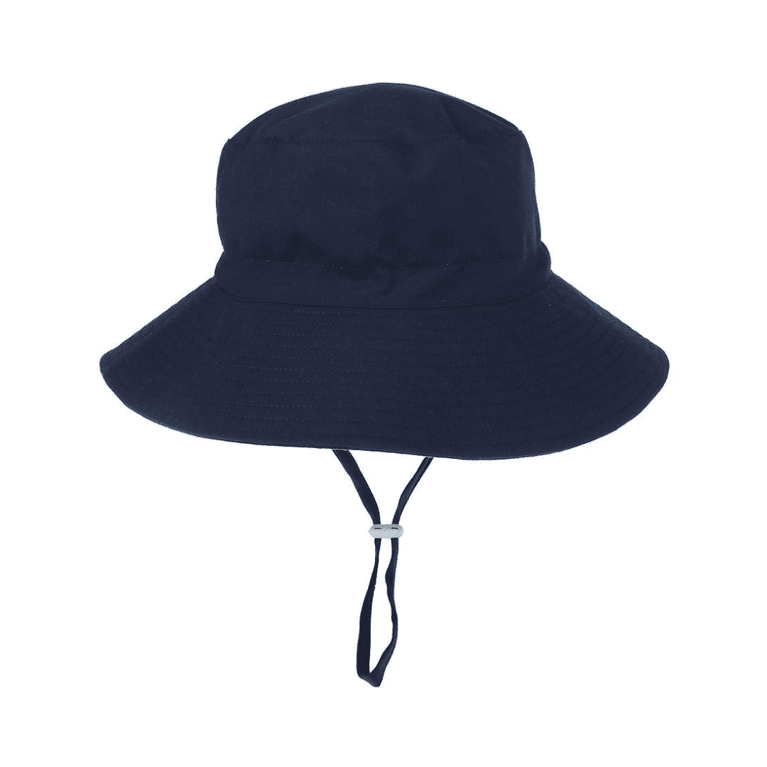 Navy bucket hat with string for toddlers