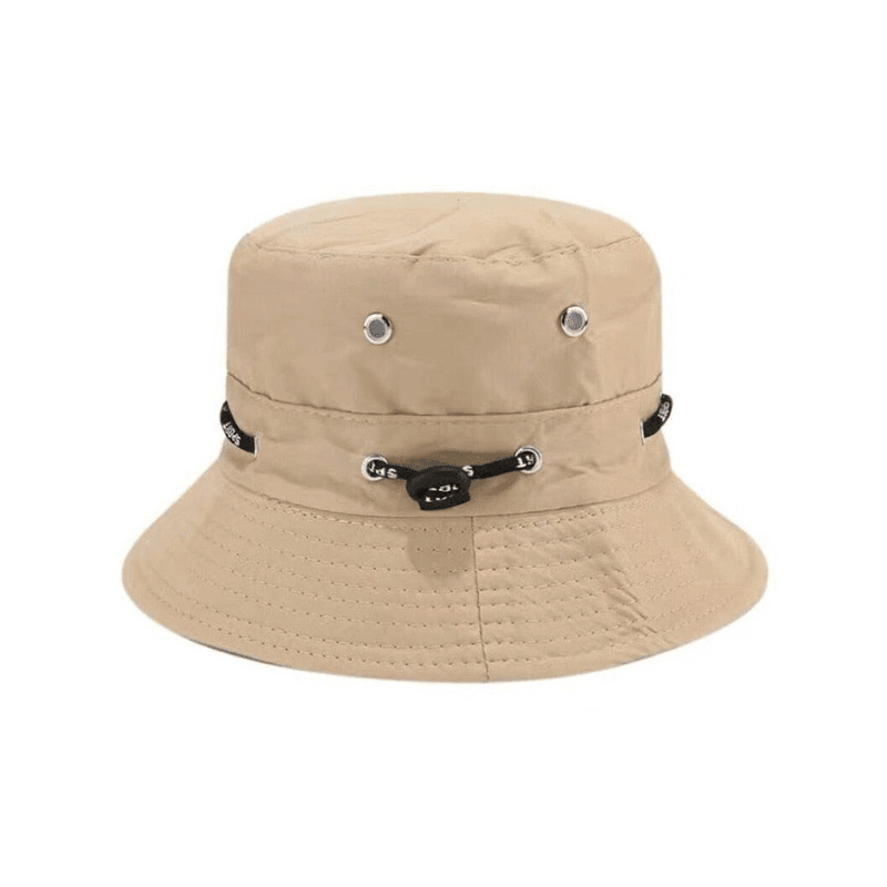 plain beige bucket hat