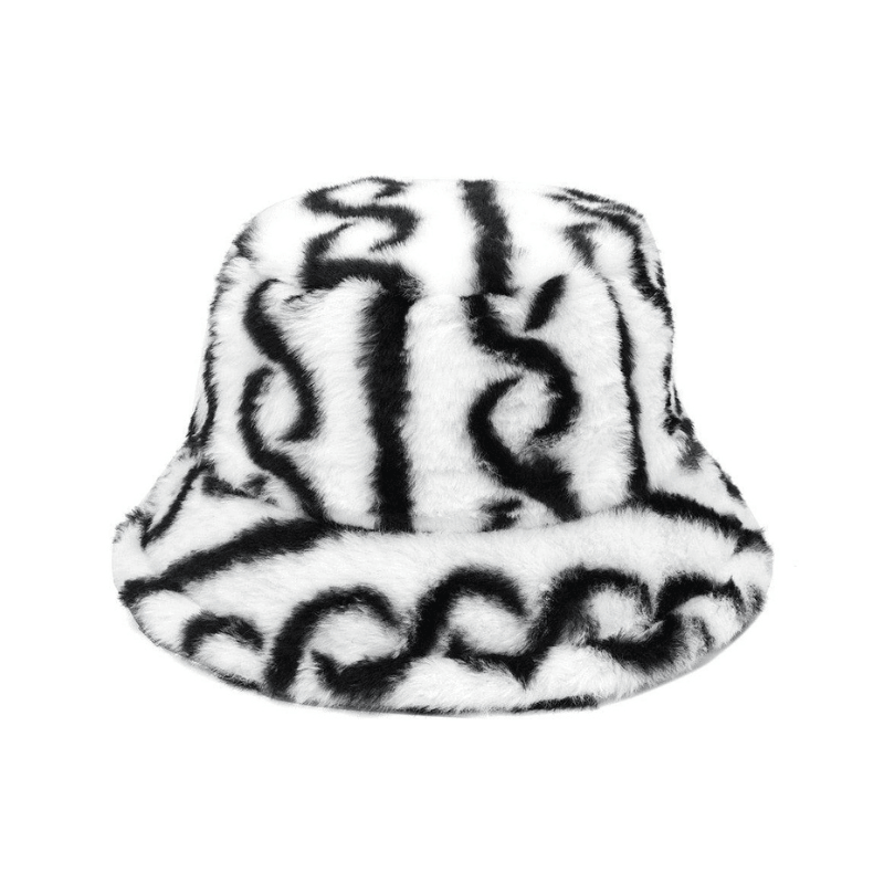 fluffy bucket hat