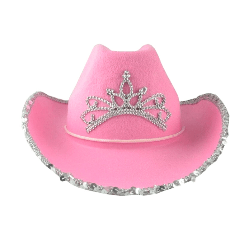 Pink cowboy hat - shiny