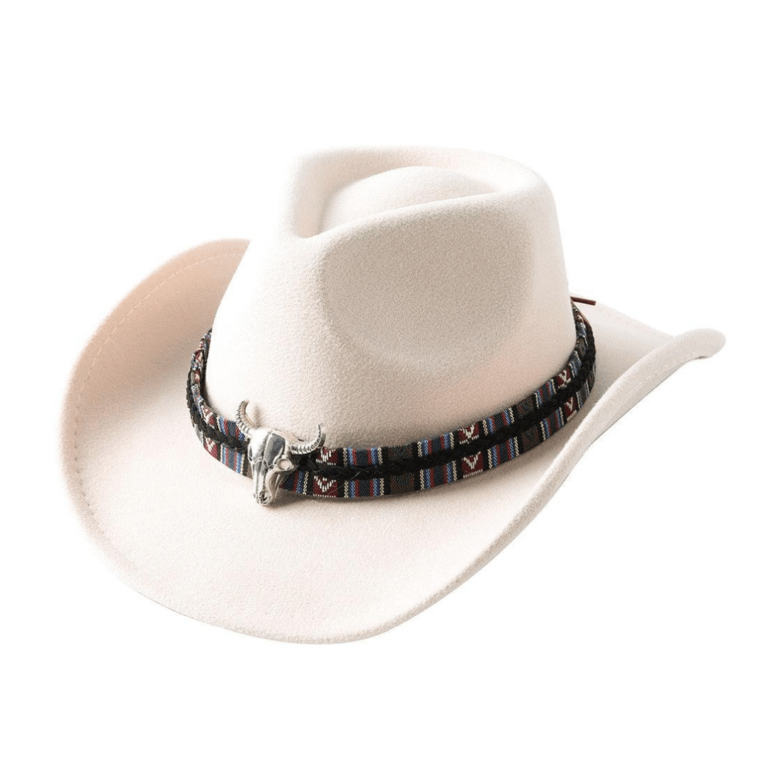 Cowboy Hat With Bull Buckle