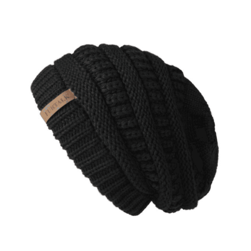 baggy beanie black