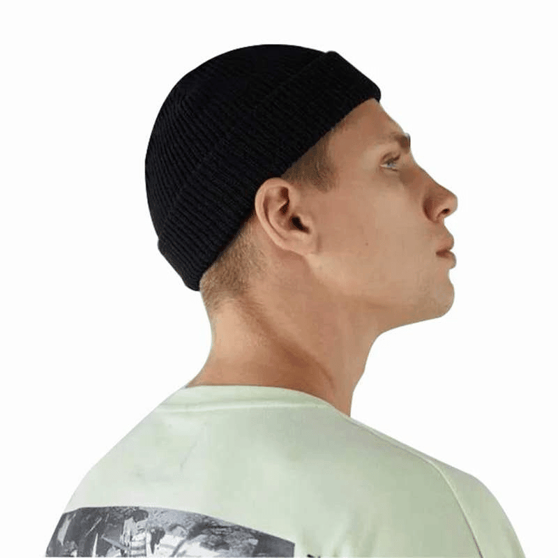 man wearing fisherman beanie