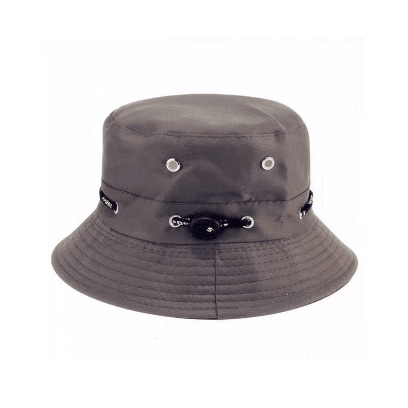 plain grey bucket hat