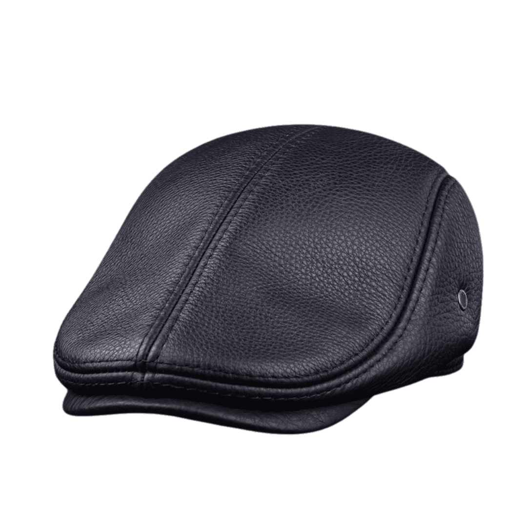 Black ascot cap