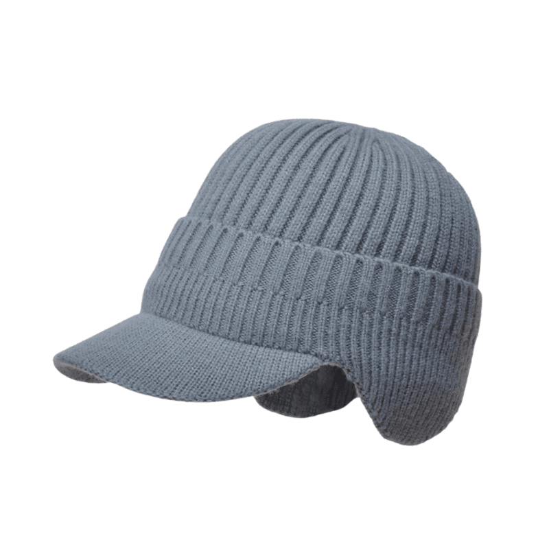 grey mens visor beanie