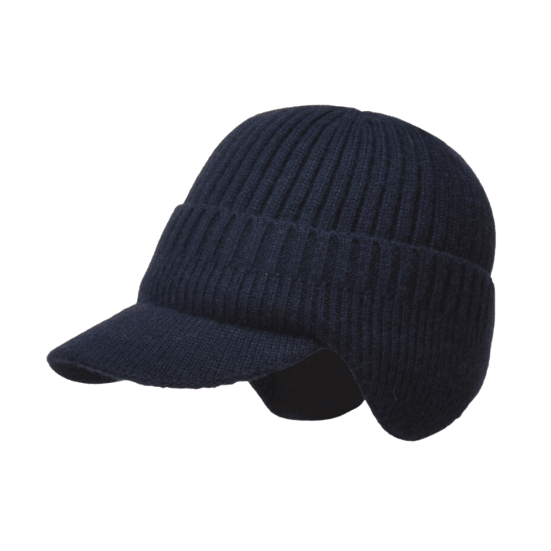 blue visor beanie for men