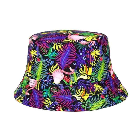 neon rave bucket hat