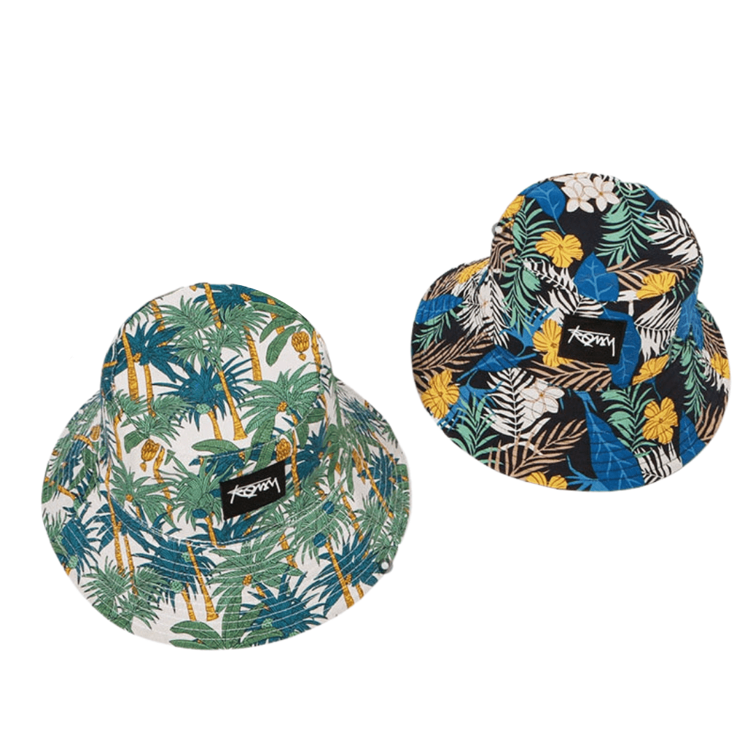 Two reversible bucket hats for big heads.