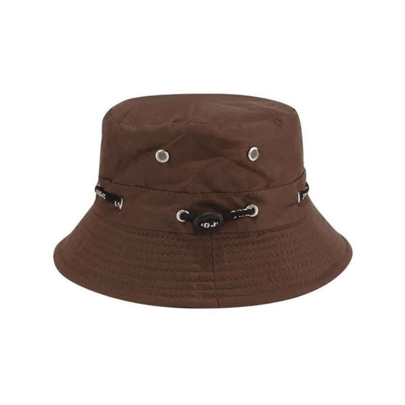 plain brown bucket hat