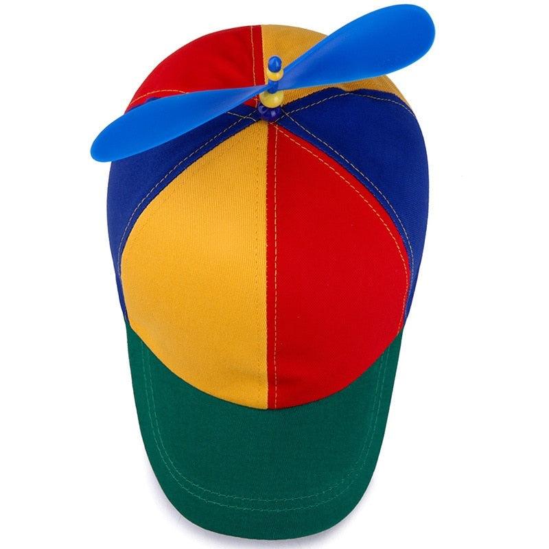 Rainbow propeller hat