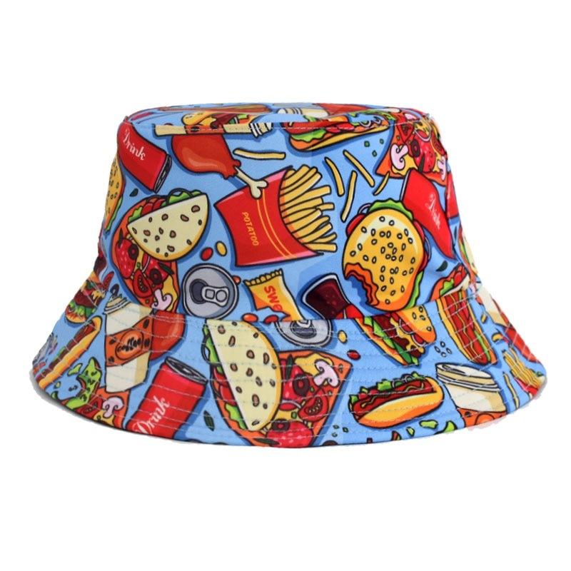 fast food pattern bucket hat nz